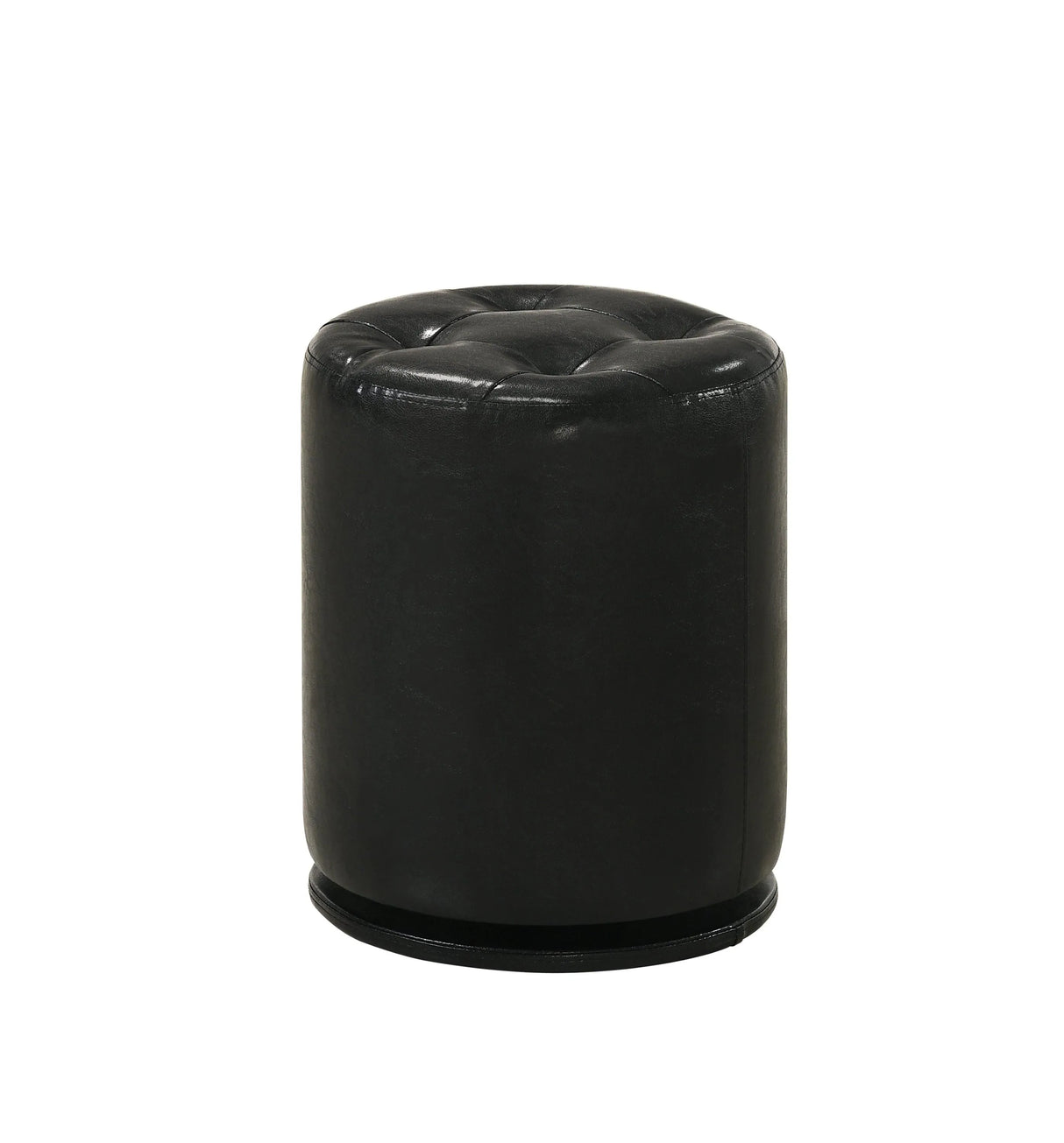 Morgan Black Round Swivel Stool by Crown Mark at Eve Furniture