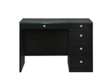 Morgan Black Vanity Set w/LED Mirror & Stool