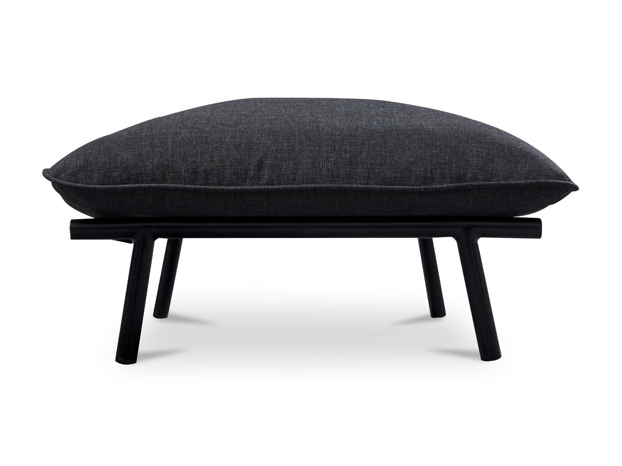 Morgan Speckled Charcoal Outdoor Ottoman by MOES at Eve Furniture