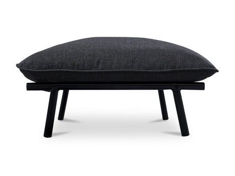 Morgan Speckled Charcoal Outdoor Ottoman by MOES at Eve Furniture