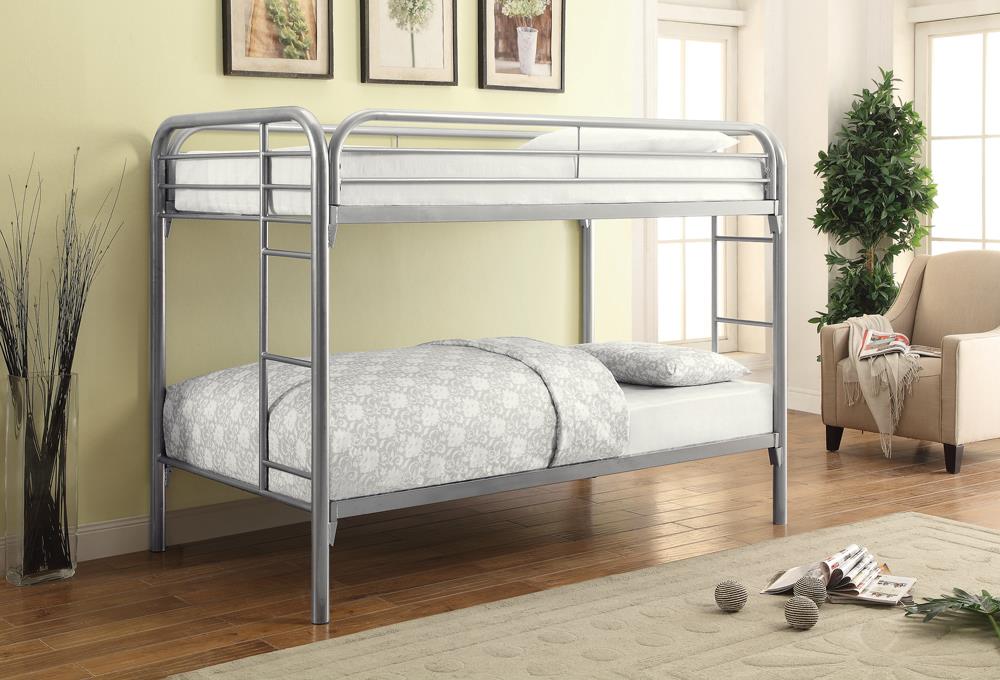 Morgan Silver Twin over Twin Bunk Bed