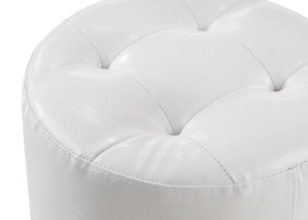 Morgan White Round Swivel Stool by Crown Mark at Eve Furniture