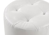 Morgan White Round Swivel Stool by Crown Mark at Eve Furniture