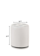 Morgan White Round Swivel Stool by Crown Mark at Eve Furniture