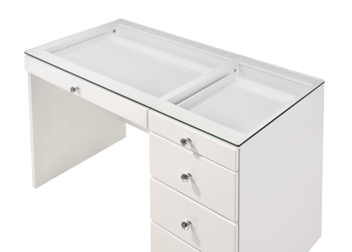 Morgan White Vanity Set w/LED Mirror