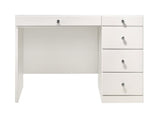 Morgan White Vanity Set w/LED Mirror & Stool