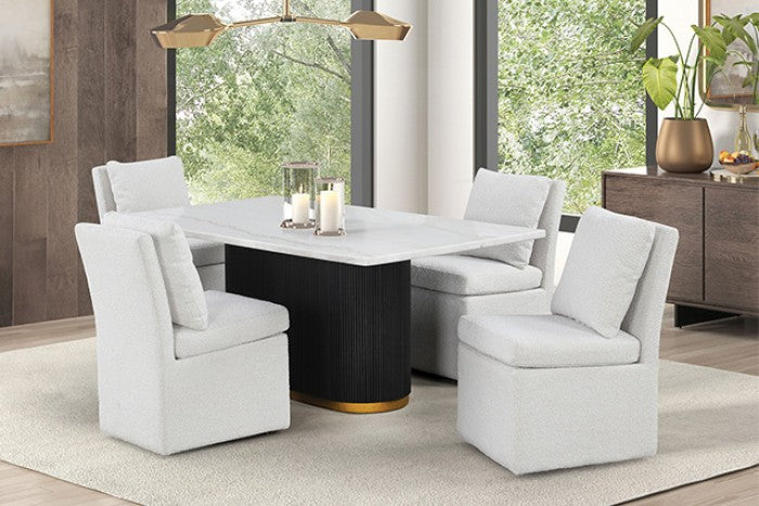 Morges Black/White 5-Piece Dining Room Set