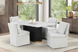 Morges Black/White 5-Piece Dining Room Set