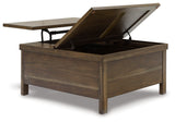 Moriville Coffee Table with 2 End Tables in Grayish Brown by Ashley at Eve Furniture