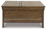 Moriville Coffee Table with 2 End Tables in Grayish Brown by Ashley at Eve Furniture