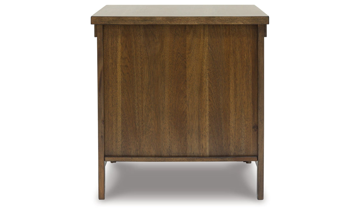 Moriville Coffee Table with 2 End Tables in Grayish Brown by Ashley at Eve Furniture