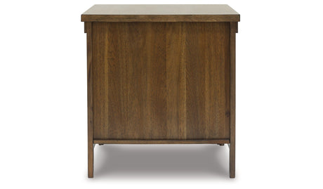 Moriville Coffee Table with 2 End Tables in Grayish Brown by Ashley at Eve Furniture