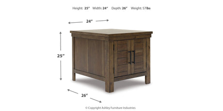Moriville Coffee Table with 2 End Tables in Grayish Brown by Ashley at Eve Furniture