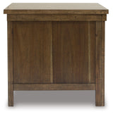Moriville Coffee Table with 2 End Tables in Grayish Brown by Ashley at Eve Furniture