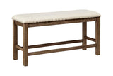 Moriville Grayish Brown Counter Height Bench by Ashley at Eve Furniture