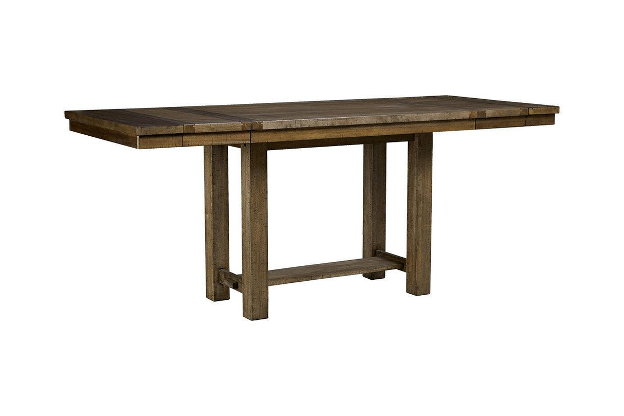 Moriville Grayish Brown Counter Height Dining Extension Table by Ashley at Eve Furniture