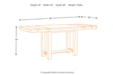 Moriville Grayish Brown Counter Height Dining Table with 4 Barstools and Bench by Ashley at Eve Furniture