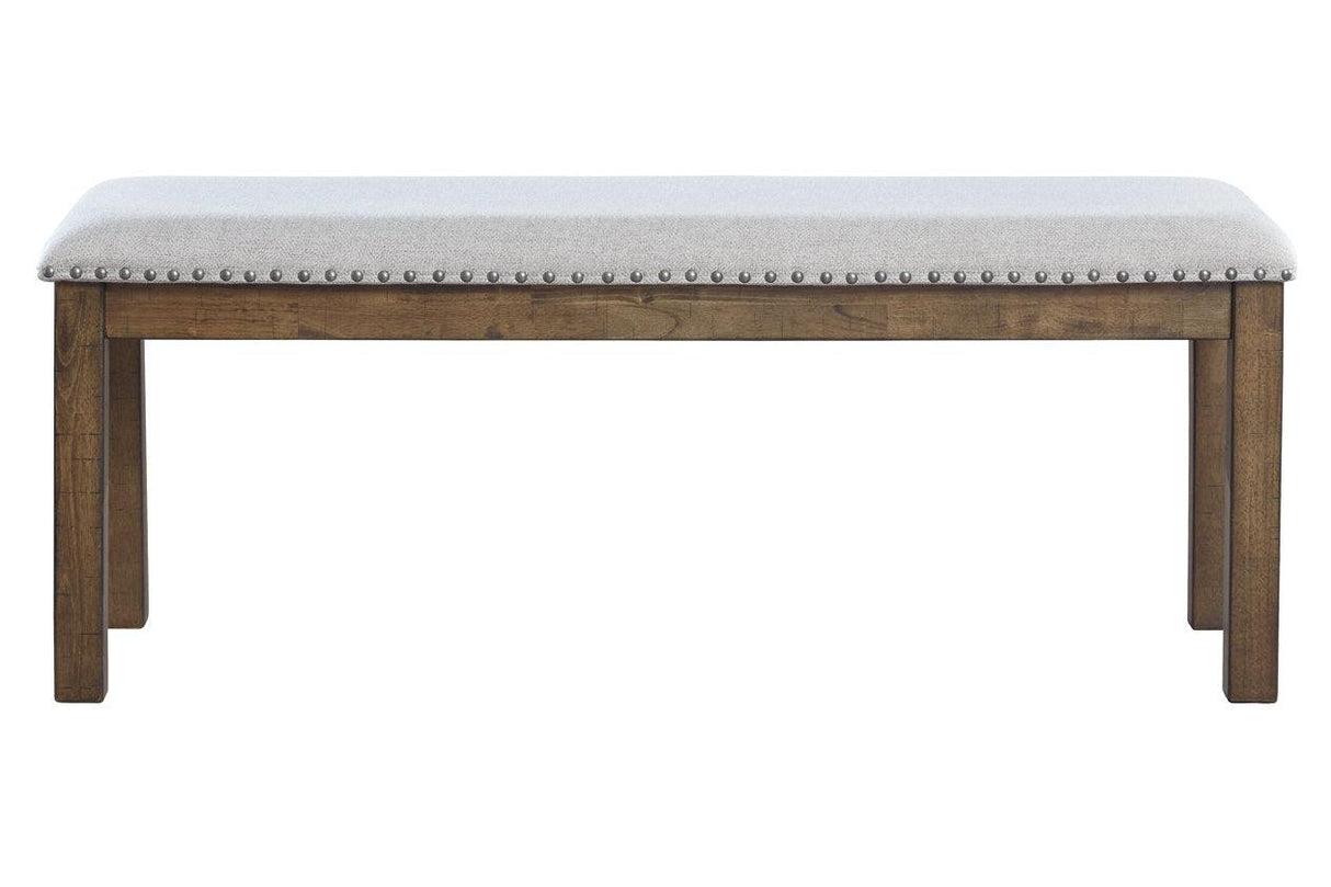 Moriville Grayish Brown Dining Bench by Ashley at Eve Furniture