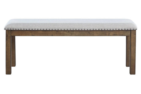 Moriville Grayish Brown Dining Bench by Ashley at Eve Furniture
