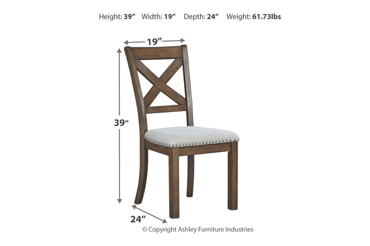 Moriville Grayish Brown Dining Chair, Set of 2 by Ashley at Eve Furniture