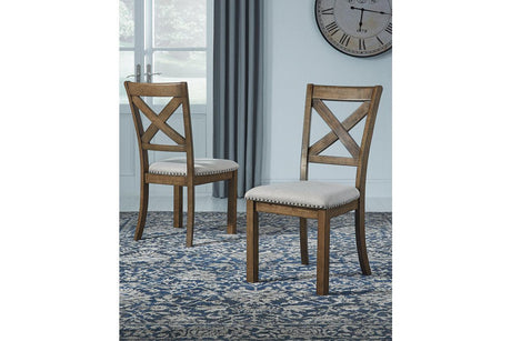Moriville Grayish Brown Dining Chair, Set of 2 by Ashley at Eve Furniture