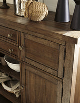 Moriville Grayish Brown Dining Server by Ashley at Eve Furniture