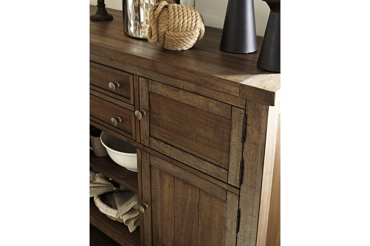 Moriville Grayish Brown Dining Server by Ashley at Eve Furniture
