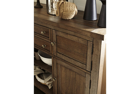 Moriville Grayish Brown Dining Server by Ashley at Eve Furniture
