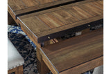 Moriville Grayish Brown Dining Table and 4 Chairs by Ashley at Eve Furniture