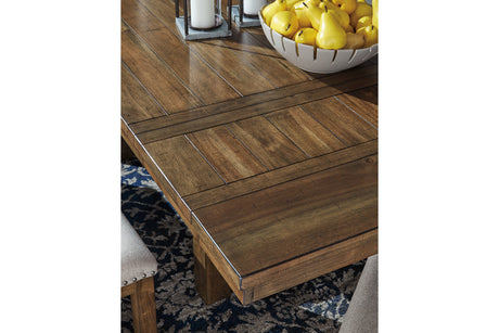Moriville Grayish Brown Dining Table and 4 Chairs by Ashley at Eve Furniture