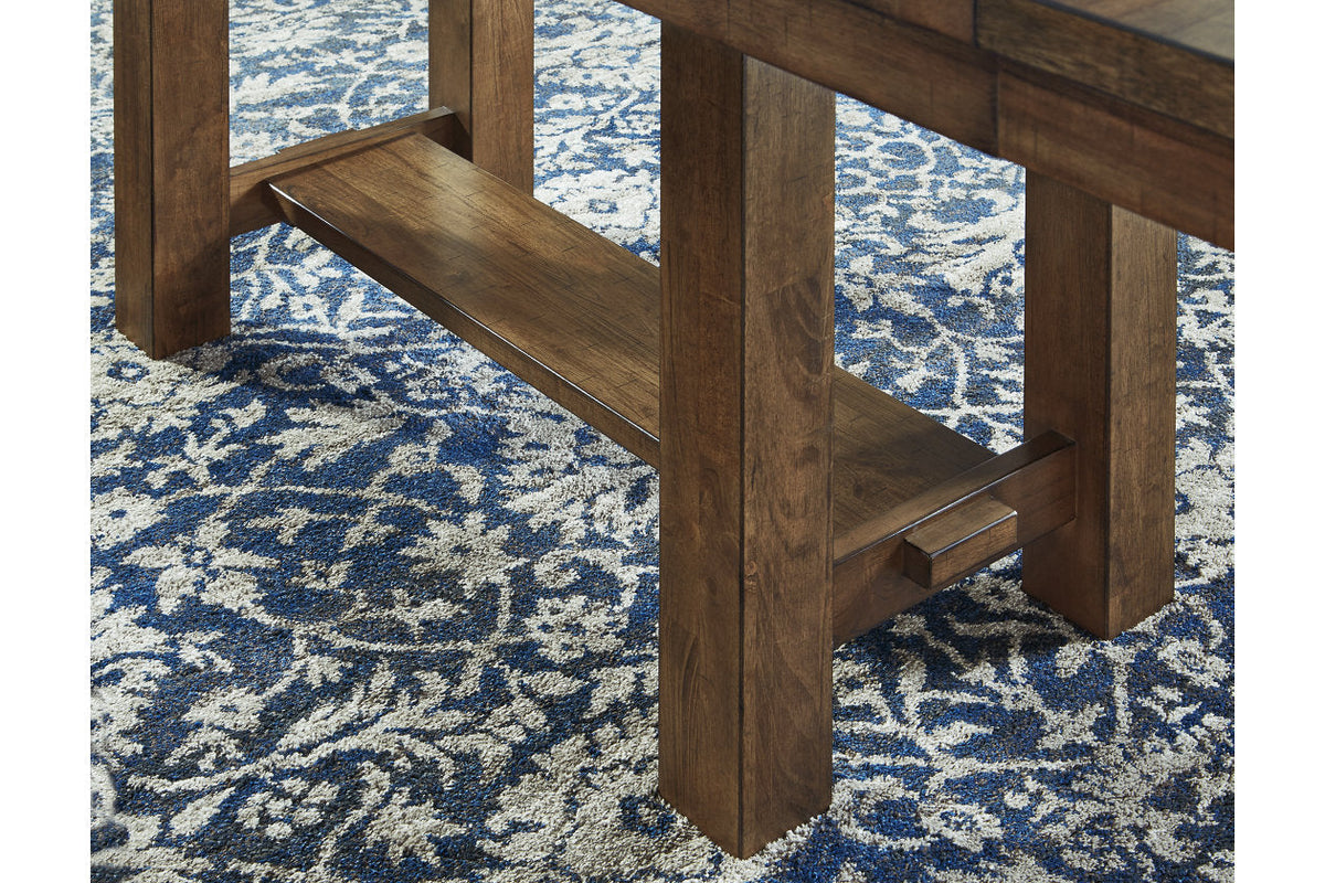 Moriville Grayish Brown Dining Table and 4 Chairs by Ashley at Eve Furniture