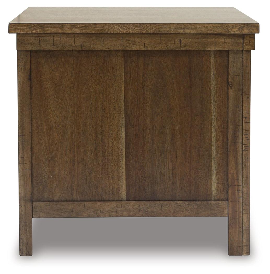 Moriville Grayish Brown End Table by Ashley at Eve Furniture