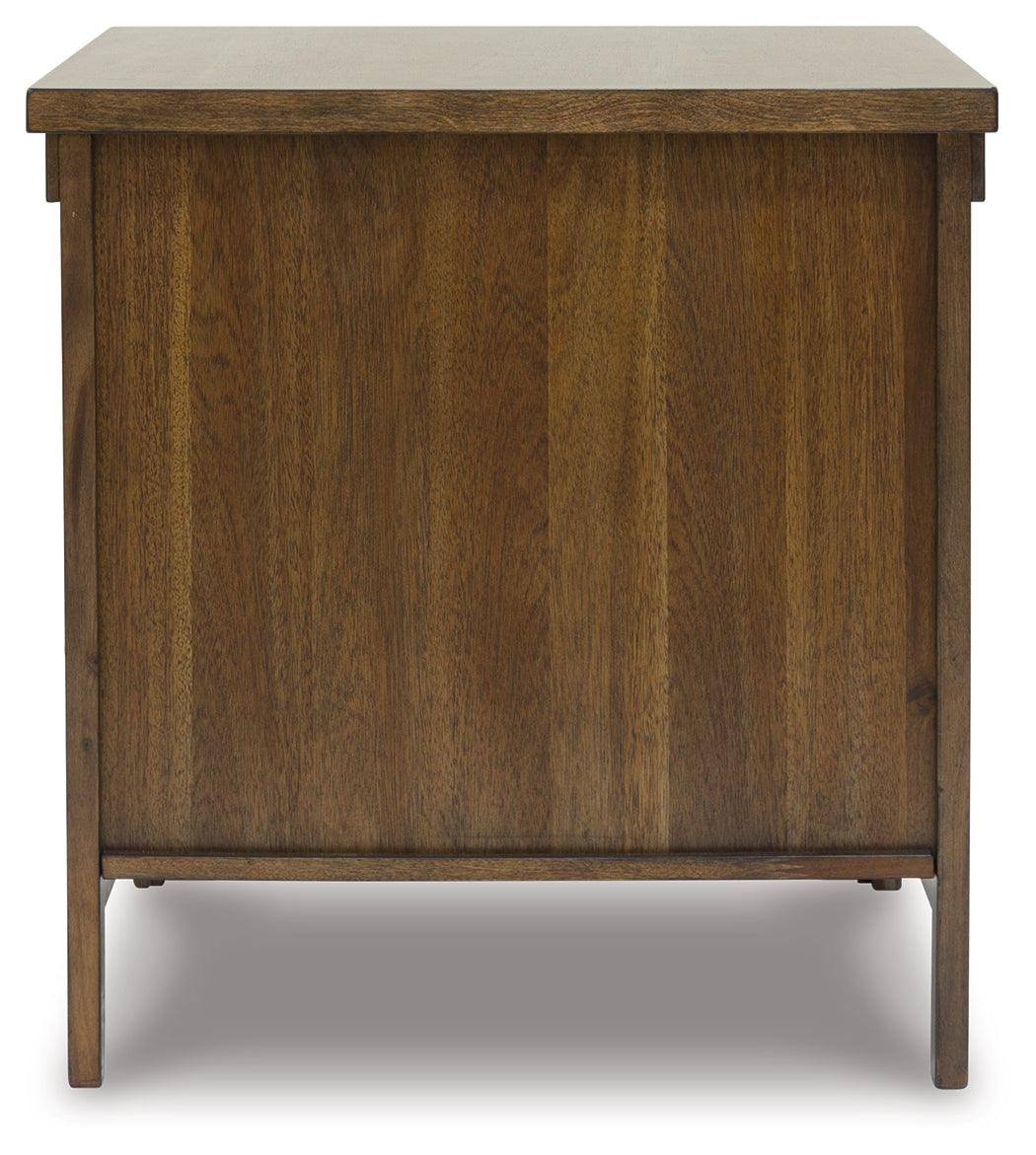 Moriville Grayish Brown End Table by Ashley at Eve Furniture