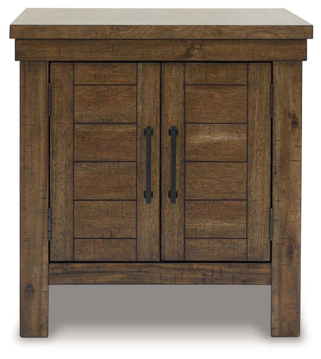 MORIVILLE Grayish Brown End Table by Ashley at Eve Furniture