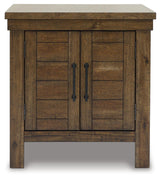 MORIVILLE Grayish Brown End Table by Ashley at Eve Furniture