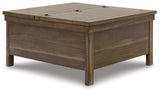 MORIVILLE Grayish Brown Lift-Top Coffee Table by Ashley at Eve Furniture