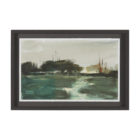 Morning Calm by Mercana Studio Hand Embelished Framed Artwork Matted under Glass by Mercana at Eve Furniture