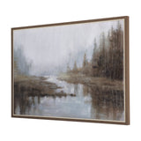 Morning Mist by Mercana Studio a Hand Embellished Textured Framed Canvas by Mercana at Eve Furniture