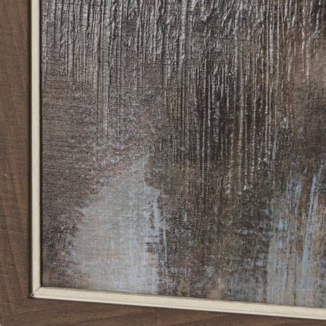 Morning Mist by Mercana Studio a Hand Embellished Textured Framed Canvas by Mercana at Eve Furniture