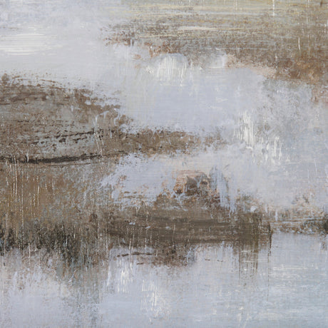 Morning Mist by Mercana Studio a Hand Embellished Textured Framed Canvas by Mercana at Eve Furniture