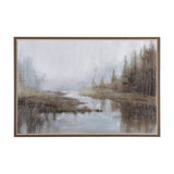 Morning Mist by Mercana Studio a Hand Embellished Textured Framed Canvas by Mercana at Eve Furniture