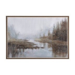 Morning Mist by Mercana Studio a Hand Embellished Textured Framed Canvas by Mercana at Eve Furniture