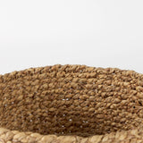 Morocco (Set of 3) Brown Two Tone Water Hyacinth and Cornhusk Round Basket W/ Handles by Mercana at Eve Furniture