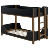 Morris Black/Walnut Twin Over Twin Wood Bunk Bed by Coaster at Eve Furniture
