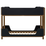 Morris Black/Walnut Twin Over Twin Wood Bunk Bed by Coaster at Eve Furniture