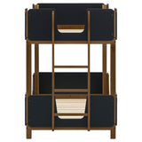 Morris Black/Walnut Twin Over Twin Wood Bunk Bed by Coaster at Eve Furniture