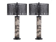 Morris Black/White Table Lamp (Set of 2) by Crestview at Eve Furniture