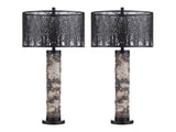 Morris Black/White Table Lamp (Set of 2) by Crestview at Eve Furniture
