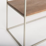Morris I Brown Wood w/ Silver Metal Frame 2 Drawer Console Table by Mercana at Eve Furniture