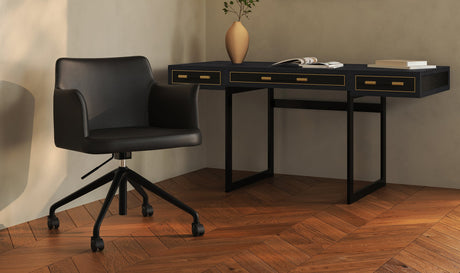 Morris Office Chair PVC Black by Moe's Home at Eve Furniture
